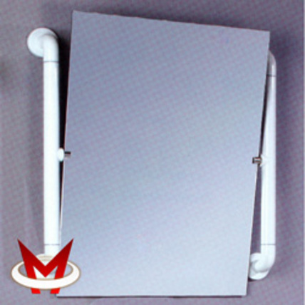 Зеркало поворотное с поручнем для сан/гиг комнат 8890 (диаметр 3,5 см) белый