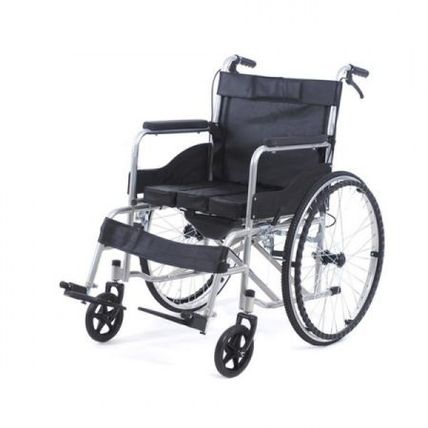 Кресло-коляска МЕТ 875 (16239) (47,5 см) с санитарным устройством и тормозами для сопровождающего